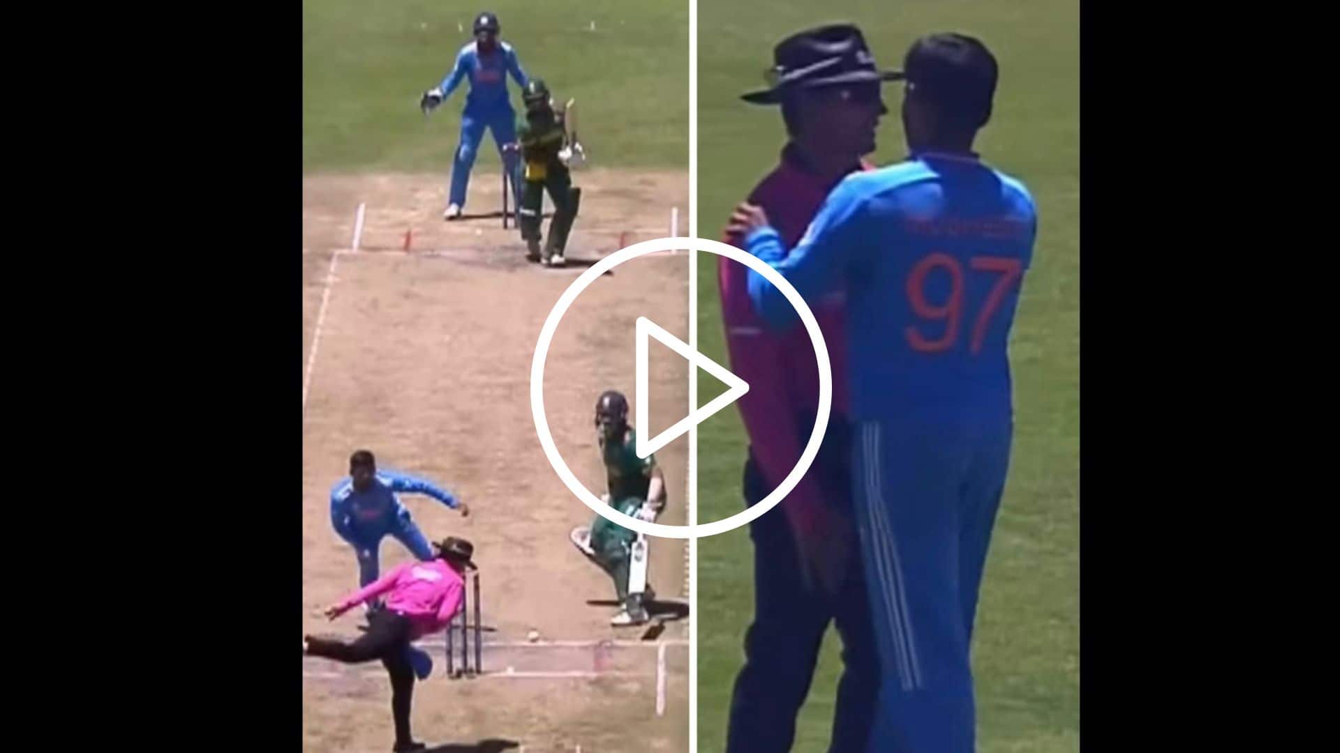 [Watch] Umpire Gets Hit During IND vs SA Semifinal In U19 WC; Musheer Khan Comforts Him